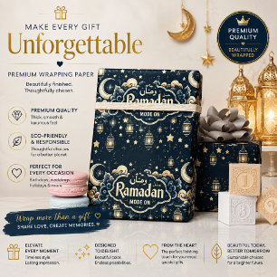 Ramadan-cadeaupapier met maan en lantaarns cadeaupapier