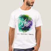 RAMADAN Calligrafie in Abstracte Waterverf T-Shirt (Voorkant)
