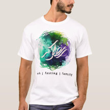 RAMADAN Calligrafie in Abstracte Waterverf T-Shirt