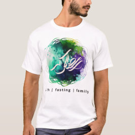 RAMADAN Calligrafie in Abstracte Waterverf T-Shirt