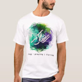 RAMADAN Calligrafie in Abstracte Waterverf T-Shirt (Voorkant)