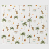 Ramadan Coffee & Dates Seamless Pattern Cadeaupapier (Vlak)