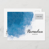 Ramadan Corporate Briefkaart - Blue (Voorkant / Achterkant)