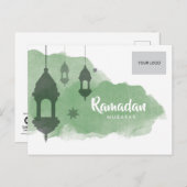 Ramadan Corporate Briefkaart - Groen (Voorkant / Achterkant)