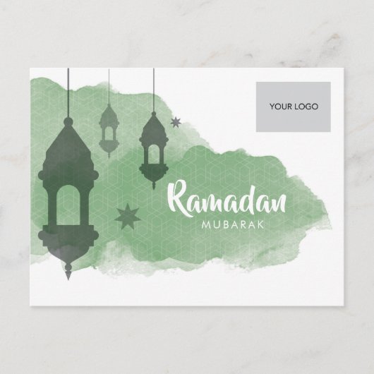 Ramadan Corporate Briefkaart - Groen (Voorkant)