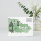 Ramadan Corporate Briefkaart - Groen (Staand voorkant)