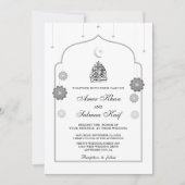 Ramadan Crescent Molim Wedding Invitations Kaart (Voorkant)