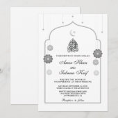 Ramadan Crescent Molim Wedding Invitations Kaart (Voorkant / Achterkant)