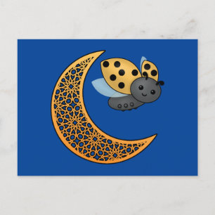 Ramadan Crescent Moon Ladybug Briefkaart