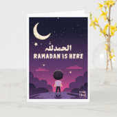 Ramadan - Cute Boy Kaart (Gele Bloem)