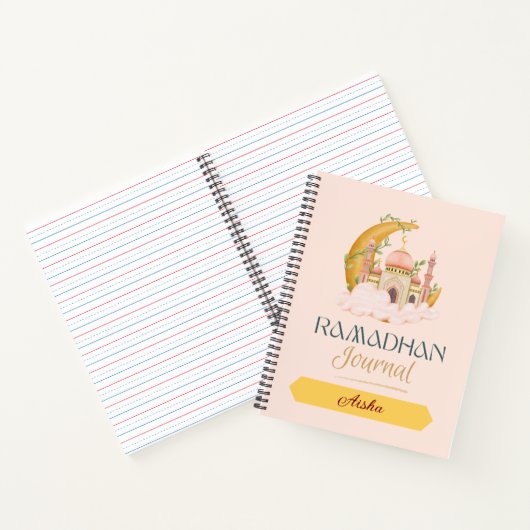 Ramadan dagboek roze moskee notitieboek (Binnen)