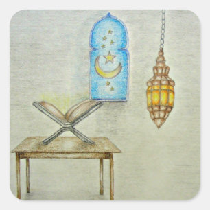 RAMADAN DAY VIERKANTE STICKER
