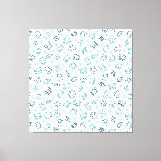 Ramadan Doodles Canvas Print (Voorkant)