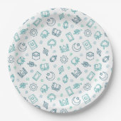 Ramadan Doodles Papieren Borden Bordje (Voorkant)