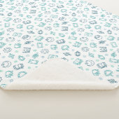 Ramadan Doodles Sherpa Blanket Deken (3/4)