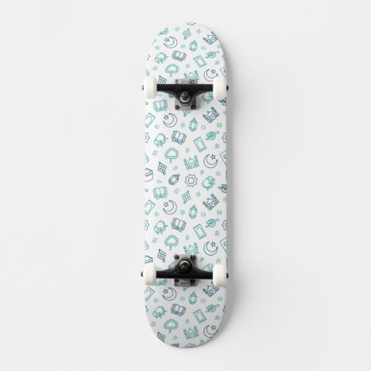 Ramadan Doodles Skateboard (Voorkant)