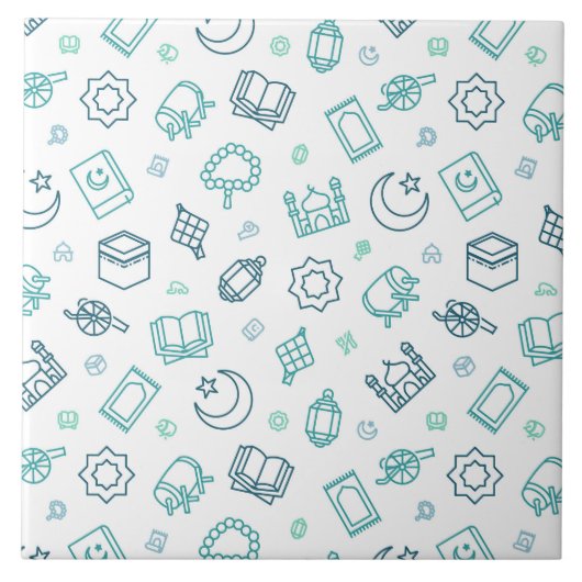 Ramadan Doodles Tegel Tegeltje (Voorkant)