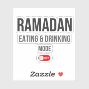 Ramadan: Drink modus uit eten Sticker