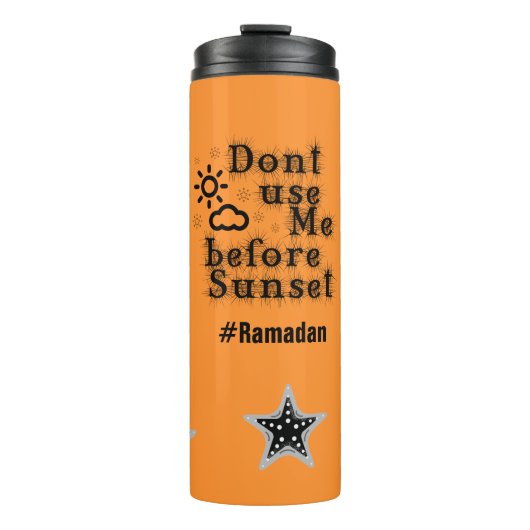 Ramadan drinkware- Gebruik me niet voor zonsonderg Thermosbeker (Voorkant)
