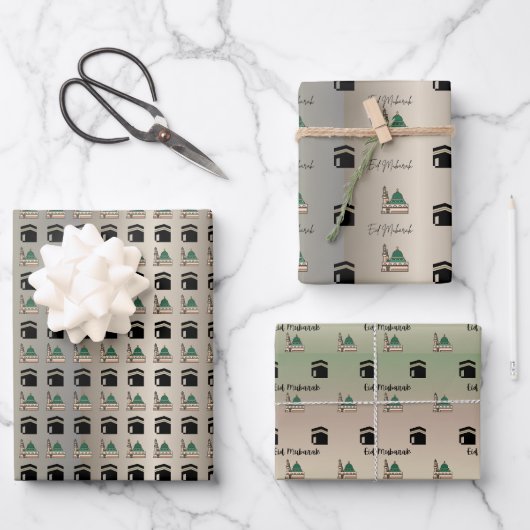 Ramadan & Eid Gift Wrapping Paper Islamic Design (Voorkant)