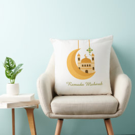 Ramadan Eid-moskee & Maan Accentkussen Kussen