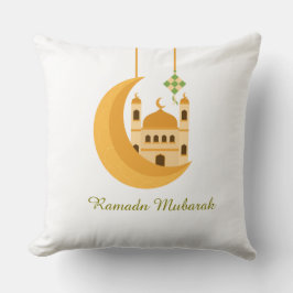 Ramadan Eid-moskee & Maan Accentkussen Kussen