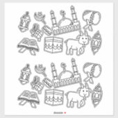 Ramadan Eid Muslim Holiday Stickers (Vel)
