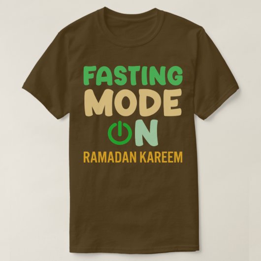 Ramadan Fasting Mode op Happy Ramadan Muslims H T-shirt (Design voorkant)