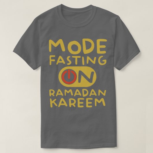 Ramadan Fasting Mode op Happy Ramadan Muslims H T-shirt (Design voorkant)