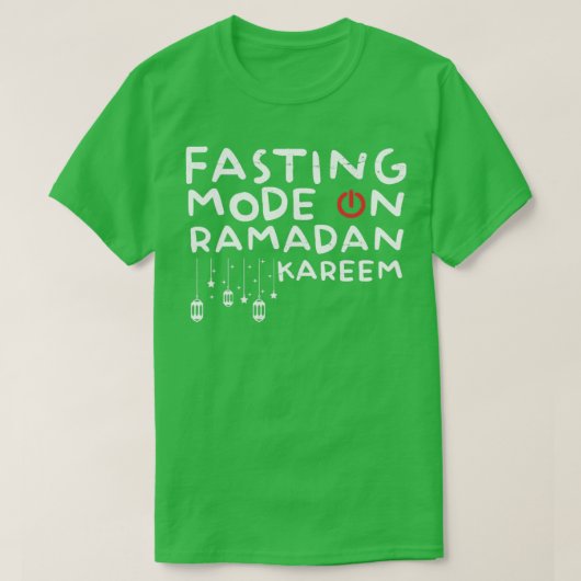 Ramadan Fasting Mode op Happy Ramadan Muslims H T-shirt (Design voorkant)