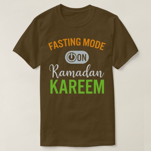 Ramadan Fasting Mode op Happy Ramadan Muslims H T-shirt (Design voorkant)