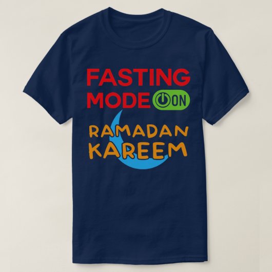 Ramadan Fasting Mode op Happy Ramadan Muslims H T-shirt (Design voorkant)