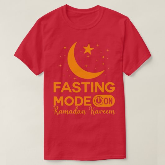 Ramadan Fasting Mode op Happy Ramadan Muslims H T-shirt (Design voorkant)