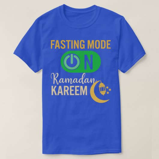 Ramadan Fasting Mode op Happy Ramadan Muslims H T-shirt (Design voorkant)