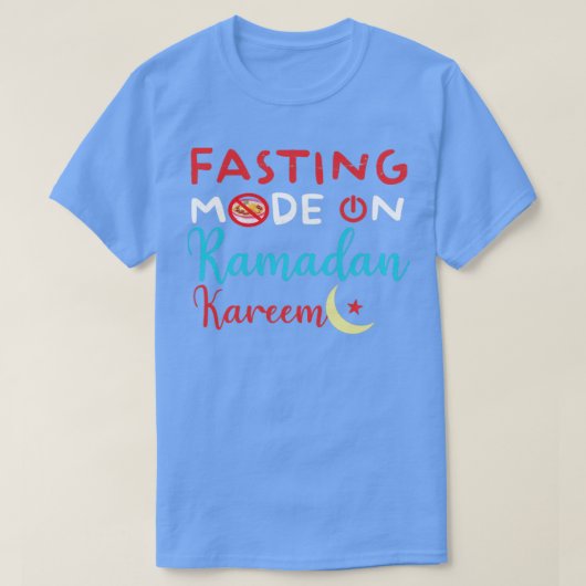 Ramadan Fasting Mode op Happy Ramadan Muslims H T-shirt (Design voorkant)