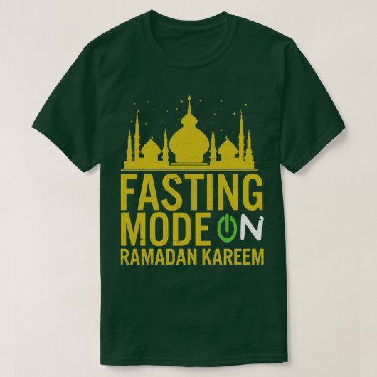 Ramadan Fasting Mode op Happy Ramadan Muslims H T-shirt (Design voorkant)