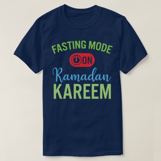Ramadan Fasting Mode op Happy Ramadan Muslims H T-shirt (Design voorkant)