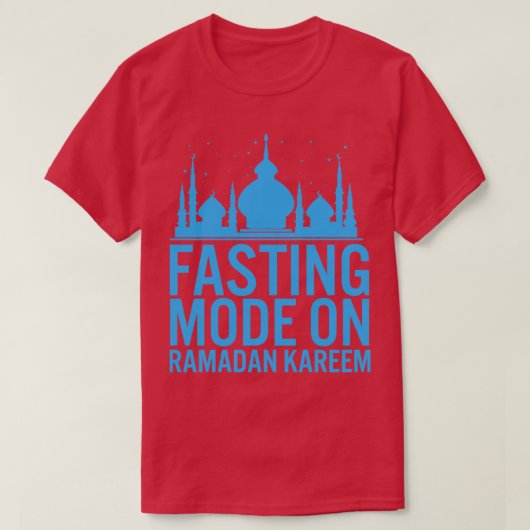 Ramadan Fasting Mode op Happy Ramadan Muslims H T-shirt (Design voorkant)