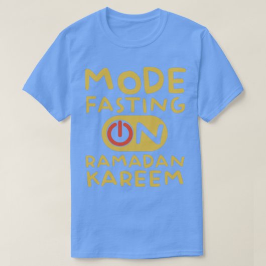 Ramadan Fasting Mode op Happy Ramadan Muslims H T-shirt (Design voorkant)