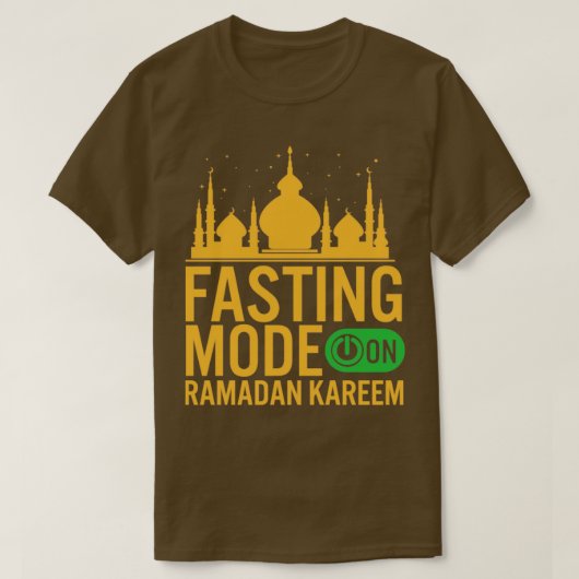 Ramadan Fasting Mode op Happy Ramadan Muslims H T-shirt (Design voorkant)