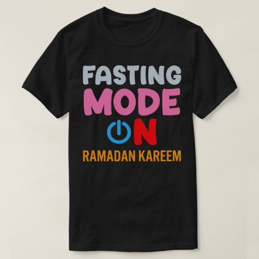 Ramadan Fasting Mode op Happy Ramadan Muslims H T-shirt (Design voorkant)
