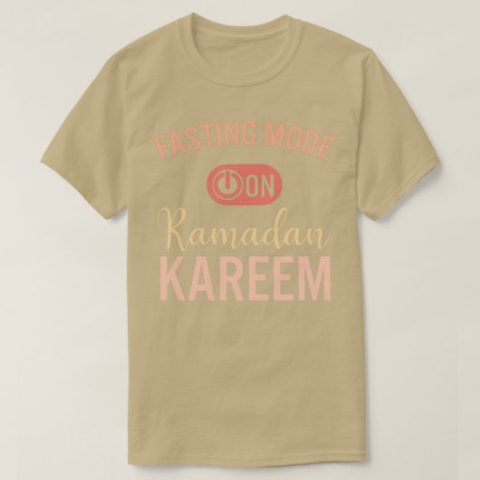 Ramadan Fasting Mode op Happy Ramadan Muslims H T-shirt (Design voorkant)
