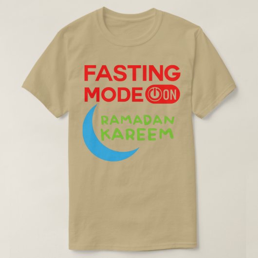 Ramadan Fasting Mode op Happy Ramadan Muslims H T-shirt (Design voorkant)