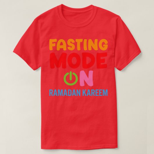 Ramadan Fasting Mode op Happy Ramadan Muslims H T-shirt (Design voorkant)