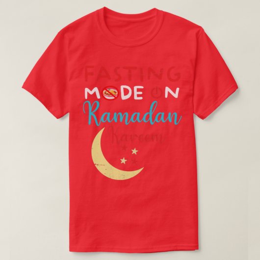 Ramadan Fasting Mode op Happy Ramadan Muslims H T-shirt (Design voorkant)