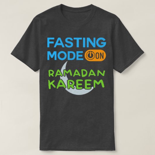 Ramadan Fasting Mode op Happy Ramadan Muslims H T-shirt (Design voorkant)