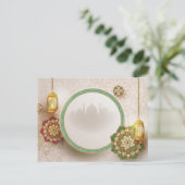 Ramadan Gold Red en Green Briefkaart (Staand voorkant)