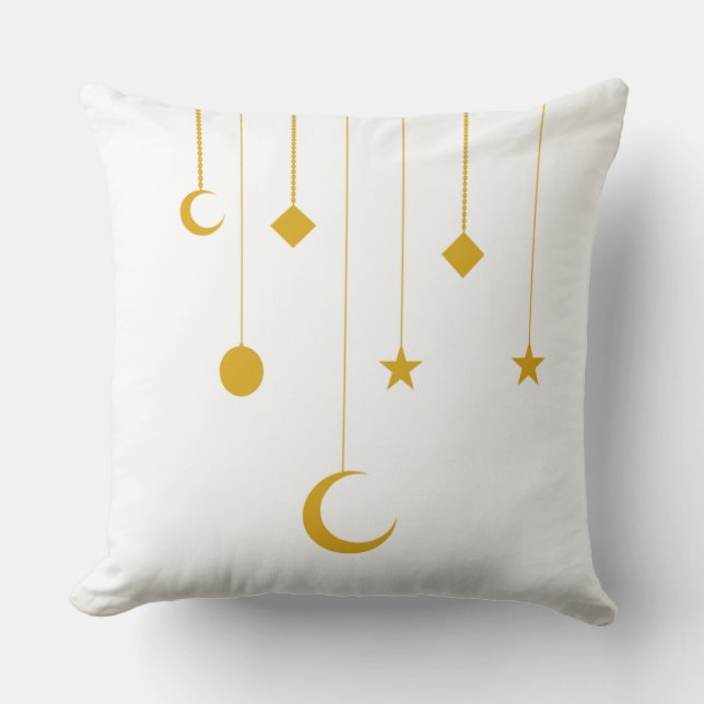 Ramadan Golden Hanging Ornaments Pillow Kussen (Voorkant)