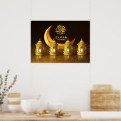 Ramadan Golden Moon en Fanoos Poster (Keuken)