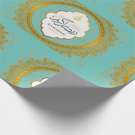 Ramadan gouden ornamentarabisch inpakpapier (Hoek)